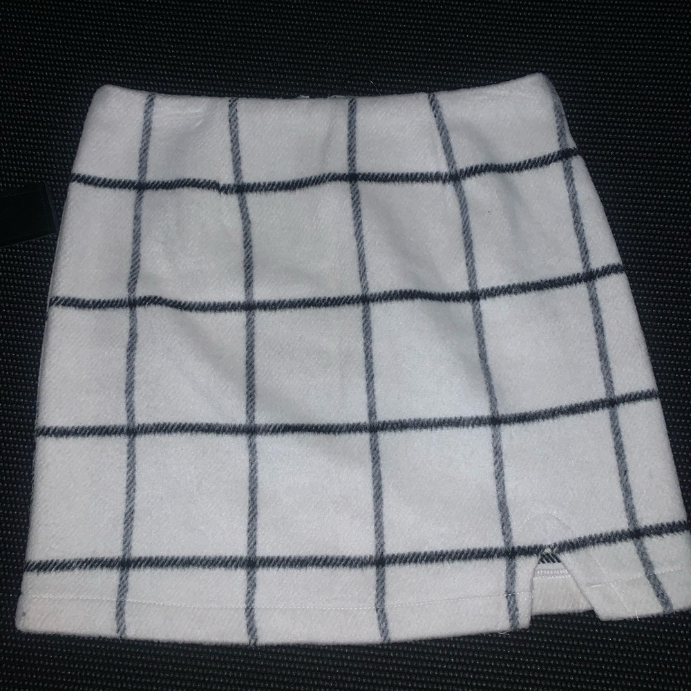 plaid midi skirt
